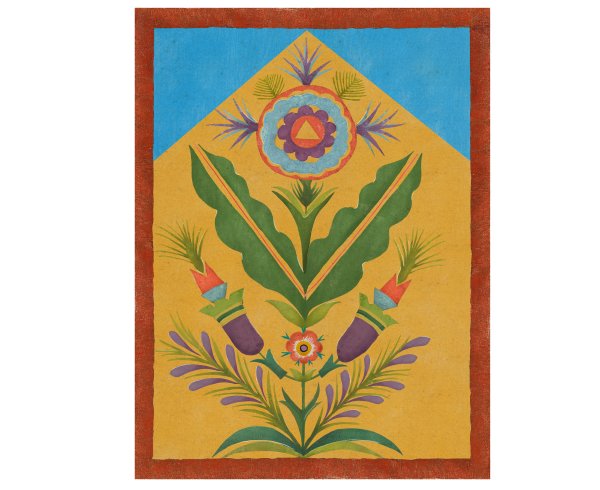 Zofia Stryjeńska - Ornament kwiatowy (Maj - Czerwiec) 1925r.