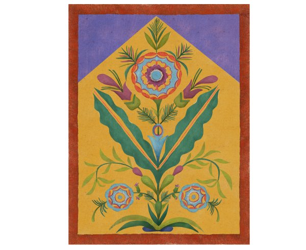 Zofia Stryjeńska - Ornament kwiatowy (Marzec - Kwiecień) 1925r.