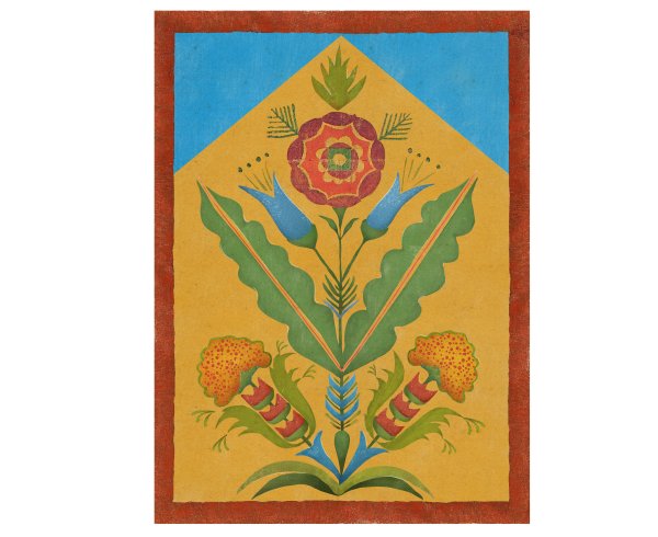 Zofia Stryjeńska - Ornament kwiatowy (Lipiec - Sierpień) 1925r.